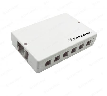 6/12 Port Surface Boxes in White Color - CRXCabling 6/12 Port Sufrace Mount Box